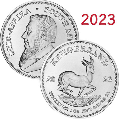 2023 Südafrika 1 oz 999 Silber Krügerrand Münze BU ~+ NEW