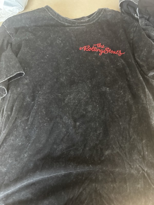 The Rolling Stones Black Graphic T-Shirt Tongue Logo Front & Back