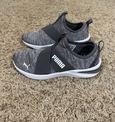 PUMA Prowl Slip Knit Wd Wide Fit Women s 6 Castlerock Gray Violet style 378178