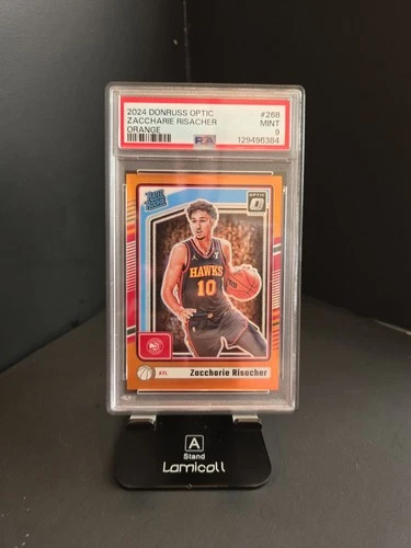 2024-25 Panini Donruss Optic PSA 9  Rated Rookie Zaccharie Risacher Orange Prizm