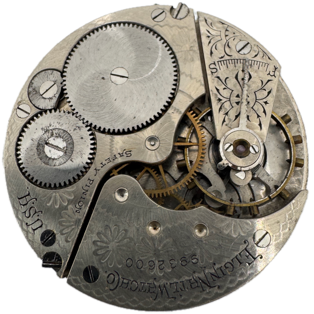 Antique 1903 Elgin 16s 7 Jewel Hunter Mechanical Pocket Watch Movement 210 USA