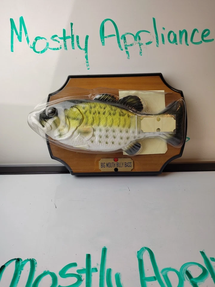 Оригинальная винтажная 1998 Big Mouth Billy Bass Singing Fish 2 песни - протестирована - ЧИТАЙТЕ - Изображение 2 из 4