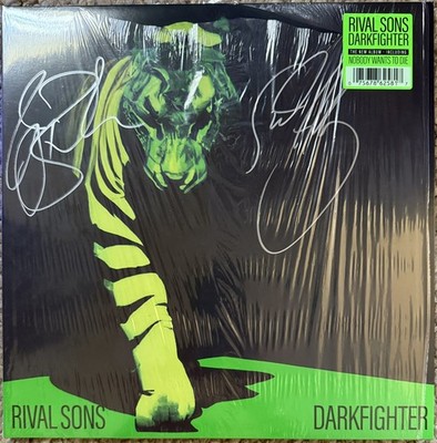 Rival Sons Darkfighter Clear Vinyl Signed Autographed Jay Buchanan Scott Holiday