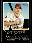 2020 Topps Heritage #AW-1 Mike Trout Award Angels Baseball Card 0203E