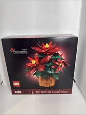 NEW! LEGO 10370 Icons Poinsettia Plant and Flower Centerpiece Table Decor 608pcs