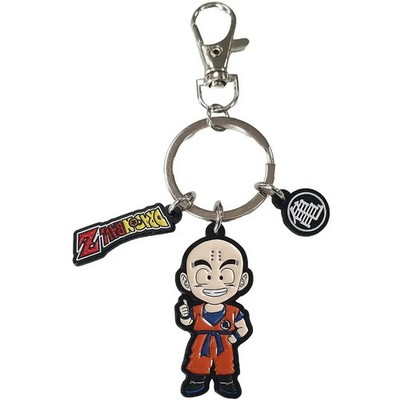 Dragon Ball Z - Chibi Krillin Keychain with Charms (1.5'', Metal) - Great Eastern