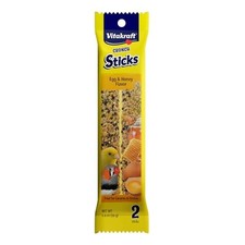 Vitakraft Crunch Sticks Parakeet Treats Egg and Honey Flavor 2 Pack - Long