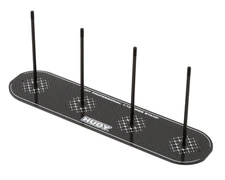 Hudy 1/10 Electric Carbon Fiber Touring Car Tire Stand w/Hard Case [HUD105015]