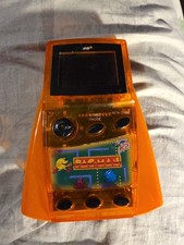 Pacman Game Electronic Handheld Orange Pac-Man Namco MGA 1980 2001 Works.