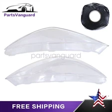 Both Side Headlight Clear Lens Cover + Sealant Fit Ford Focus 2015-2018 ST RS