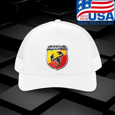 Abarth Racing Adjustable White Trucker Hat Size Adult