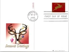 Dr Jim Stamps 20C Seasons Greetings Reindeer First Day Issue Fleetwood Card