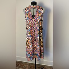 HALE BOB PRINTED DRESS WOMEN SIZE MEDIUM