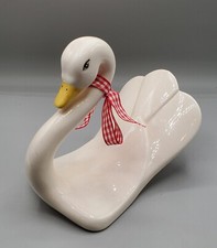 Vintage Ceramic Swan Hand Towel Holder
