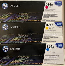 HP 824A CB381A, CB382A, CB383A Toner Color Set Genuine New Sealed
