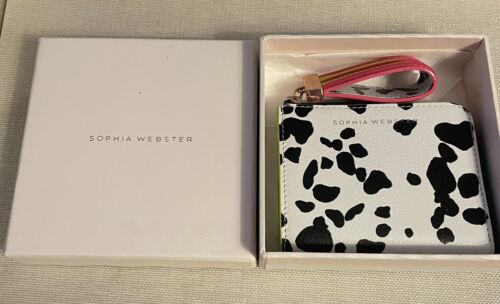 Sophia Webster Black & White Dalmation Leather Purse - Afbeelding 1 van 15