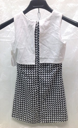 76$ Laundry By Shelli Segal, Vestido Jenna Sin Mangas, Blanco/Negro, Talla 10, Precio de Venta sugerido por el fabricante - Imagen 4 de 4