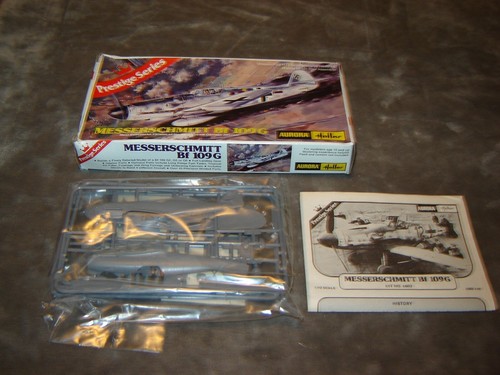 Aurora #6602 Model kit Messerschmitt BF 109G Box open 1977 Factory sealed 1/72 - Picture 9 of 10