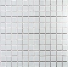 Mosaïque De Verre Blanche Autocollante Mate Pour Mur 200-4CM20 | 1 Tapis
