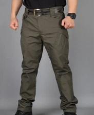 Men Tactical Cargo Pants Soldier Multi Pocket Work Combat Trousers Outdoor Pants