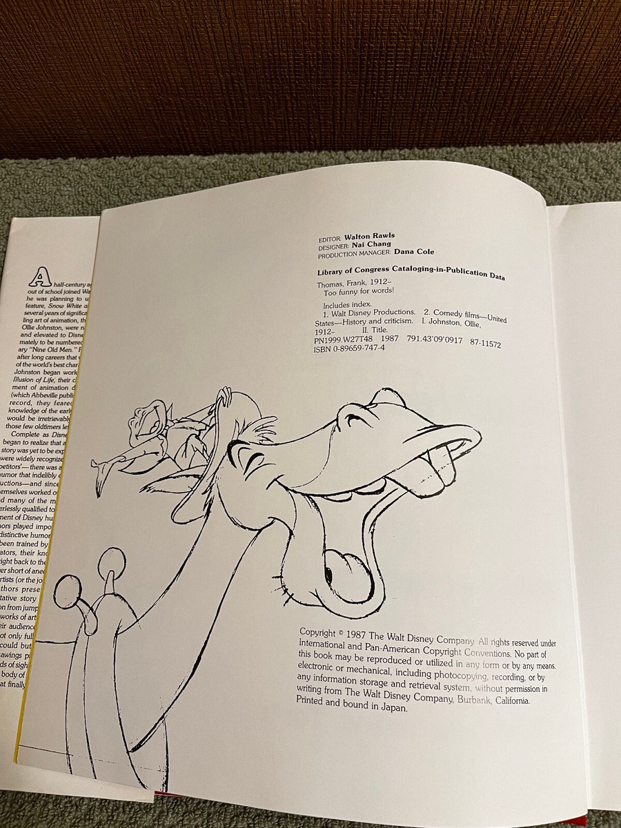 TOO FUNNY FOR WORDS Disney Greatest Sight Gags Book Frank