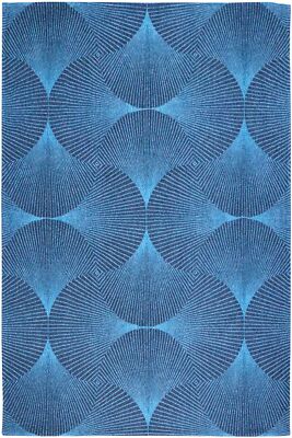 Teppich Jules Flipo Kimono Chirimen Blue 9160 Flachgewebe 200x280 cm Rutschfest