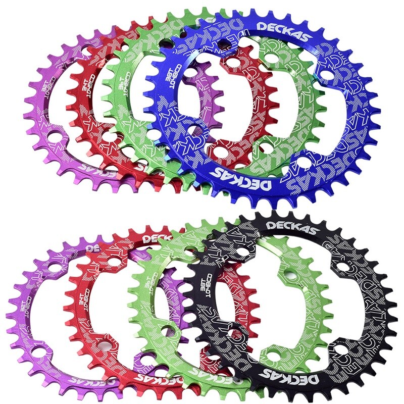 Round Chain Ring Single Speed Chainring Bike Chainring 38T Black - 104mm BCD Aluminum ...