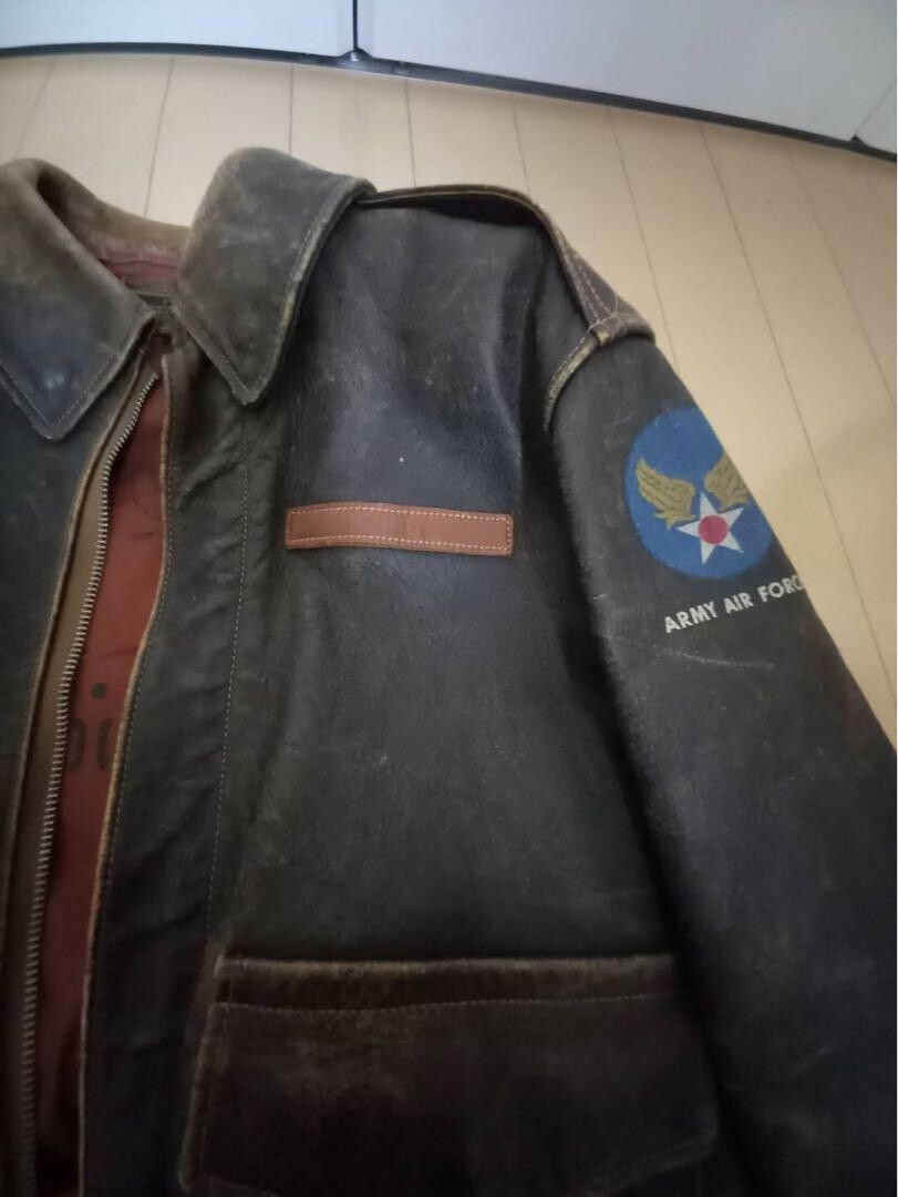 【美品】THE REAL McCOY’S A2 V.HILTS Size 38 Steve mcqueen “V.hilts” A2 flight jacket, reproduce by The Real