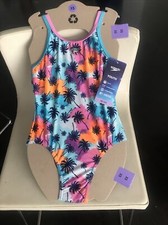 New Speedo UPF 50 Youth One-Piece Swimsuit SZ: XS 5-6 NWT