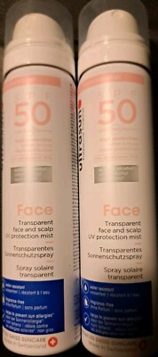 2 X ULTRASUN FACE SUN PROTECTION 50SPF UV - FACE & SCALP MIST 75ML X 2