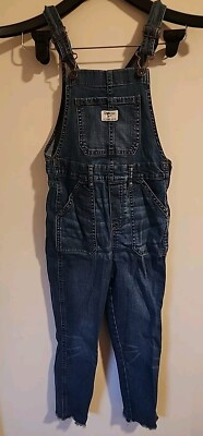 Kid's OshKosh B'gosh Vestbak Overalls -  Blue Jean Pant Length - Size 7 -8