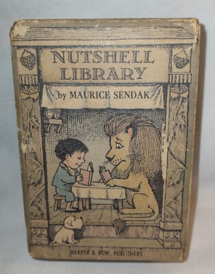 Vintage Nutshell Library Maurice Sendak 1962 Miniature Children's Book Set 