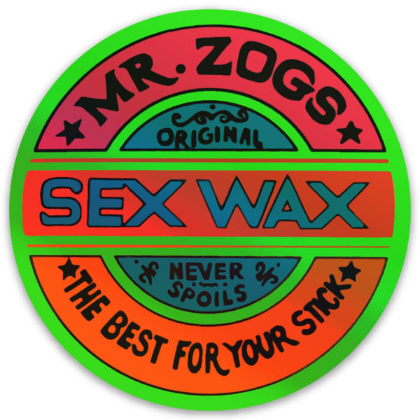 Mr Zog's Sex Wax HoloGraphic Red / Blue w/ Neon Green Die Cut