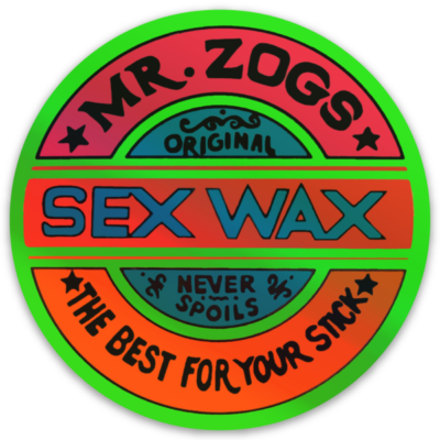 Mr Zog's Sex Wax HoloGraphic Red / Blue w/ Neon Green Die Cut