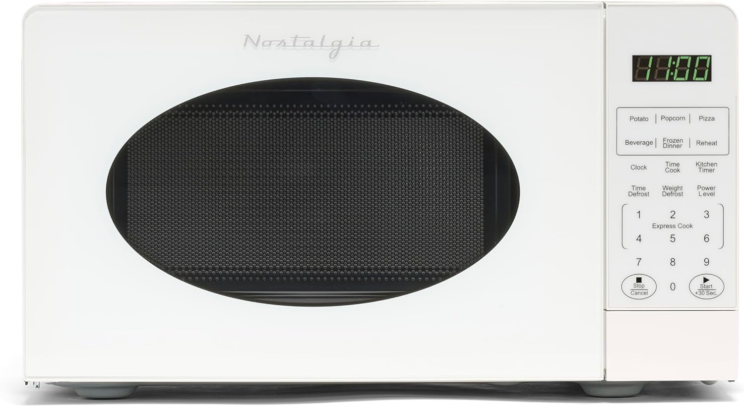 700W Retro Countertop Microwave with 12 Pre-Programs, 0.7 Cu Ft Capacity