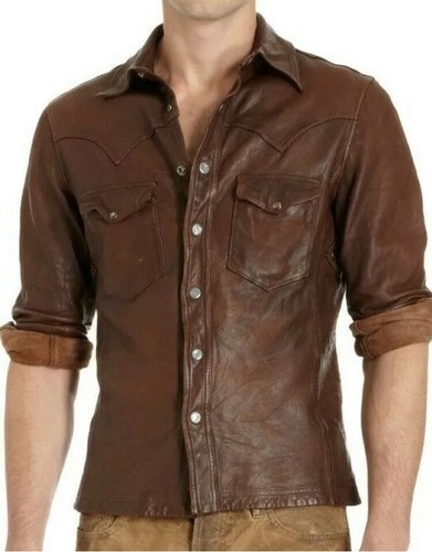 Real Soft Genuine Waxed Leather Shirt 