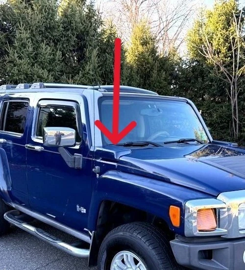 2006 - 2010 OEM Hummer H3 Passenger Top Hood Vent Trim Cover Bezel (Blue) - Image 2 of 4