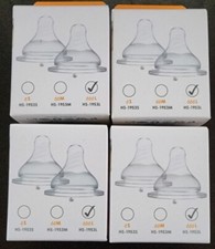 Crane Silicone Bottle Nipples 2-Pack BPA Free NEW Large HS-1953L 4 2 packs