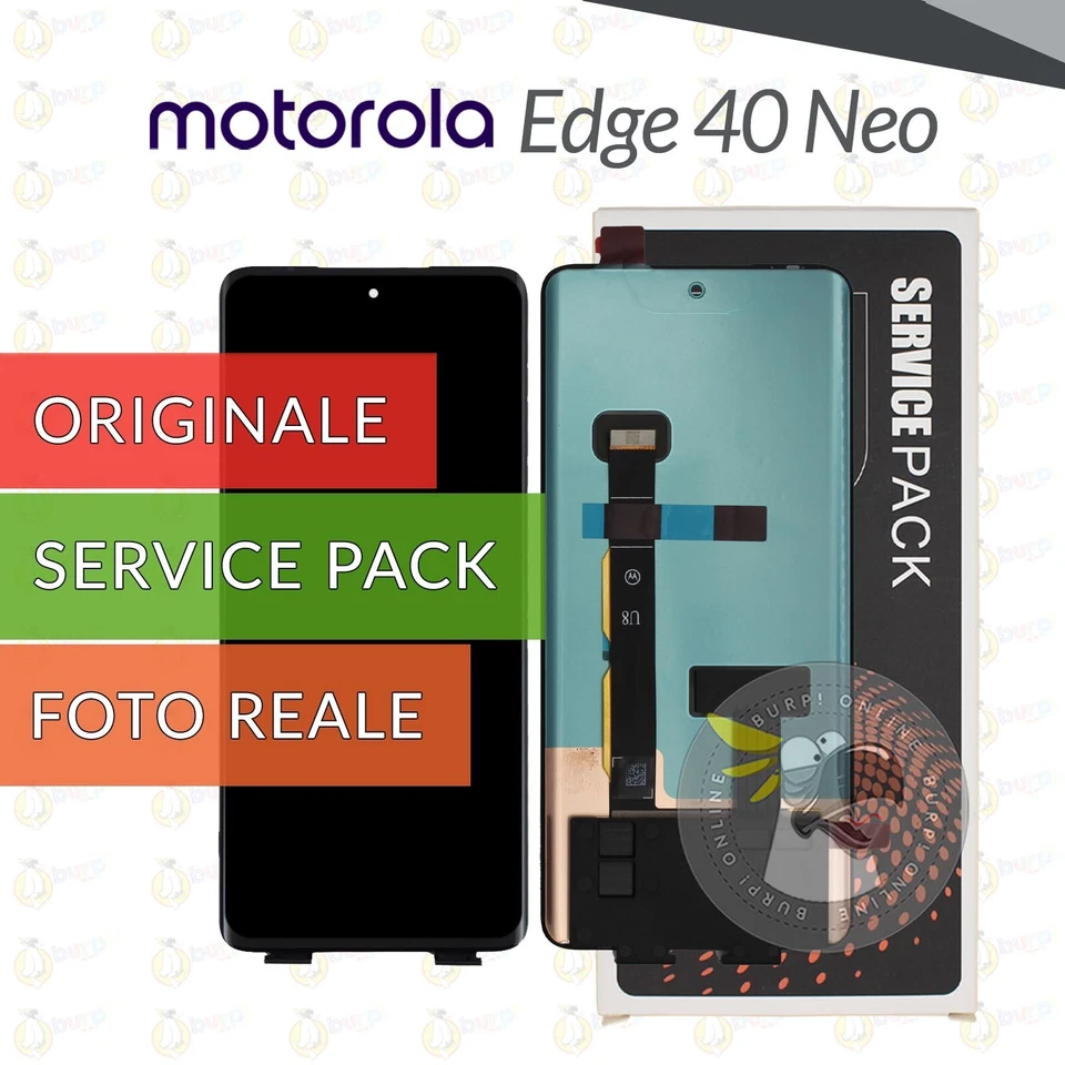 DISPLAY ORIGINALE MOTOROLA EDGE 40 NEO XT2307 SCHERMO OLED VETRO TOUCH SCREEN