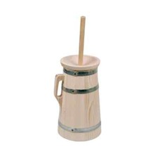 Butterfass 2 Liter aus Fichtenholz 42 x 16 cm Butterherstellung, Lab, Butter
