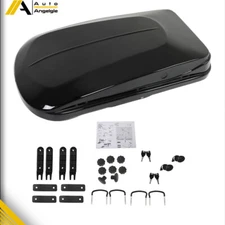 14 Cubic Ft. Car Top Cargo Carrier Vehicle Roof Mount Luggage Box W/2 Lock Black