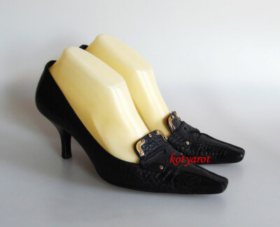 PRADA Italy Pumps Business Abendschuhe Gr. 38 Echt Leder Schwarz