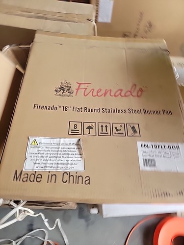 Quemador plano redondo de acero inoxidable Firenado de 18 pulgadas para fogatas - Imagen 1 de 2