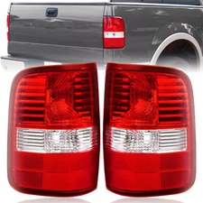 New Red Lens Tail Light Set For Ford F-150 2004-2008 Driver and Passenger Side