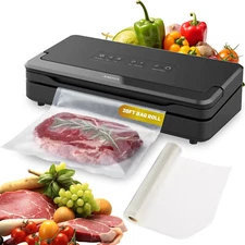 Anova Culinary Precision Vacuum Sealer Pro, Includes Large Bag Roll (19Ft), Wet