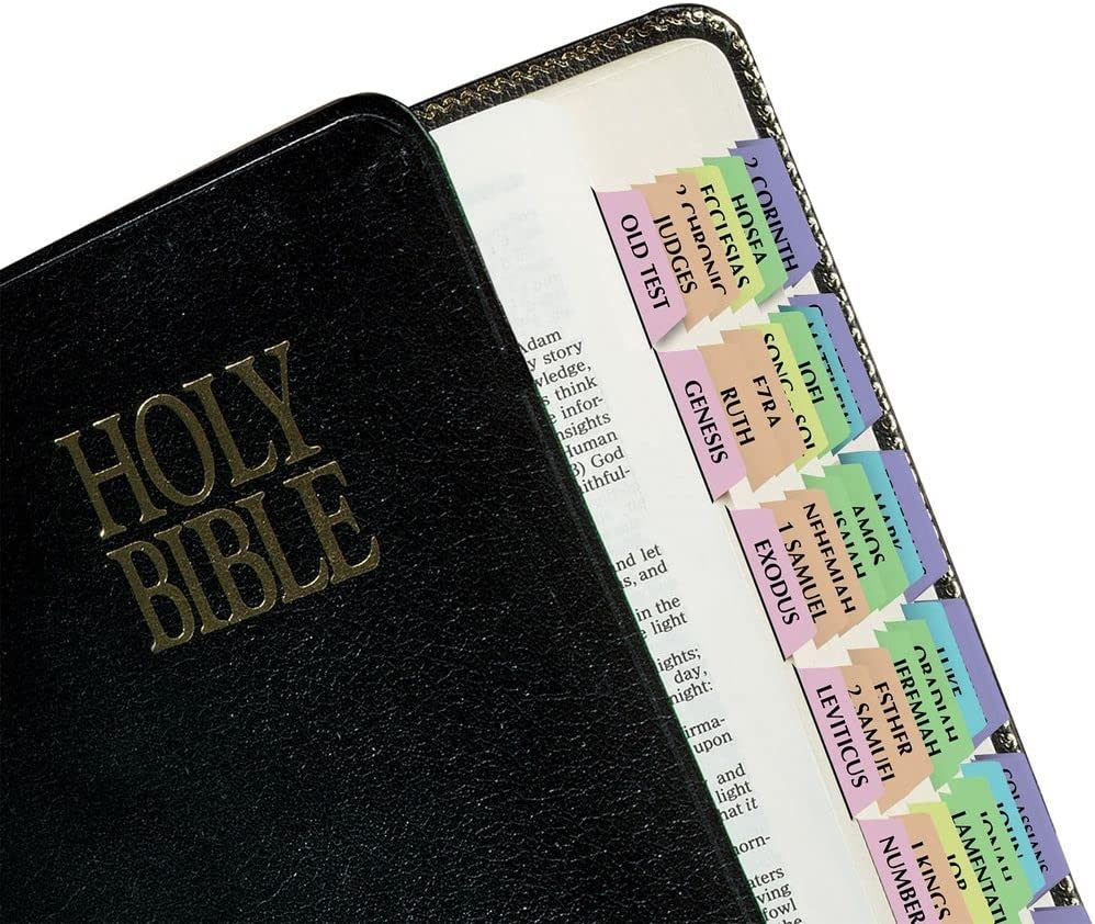 Colorful Old & New Testament Bible Indexing Tabs Set - 80 Total Tabs with 64 Theme Labels