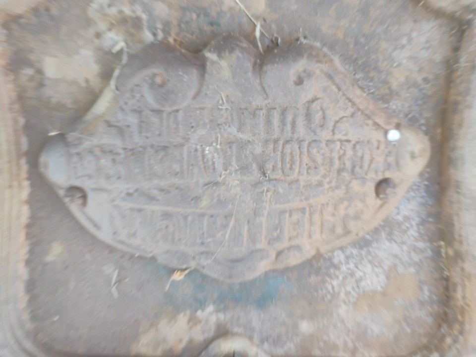 Antique Chief National Cast Iron Stove Door Rustic Vintage Home Decor