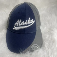 AK ALASKA Cap Unisex Adjustable Polar Wear NWT blue gray Baseball hat