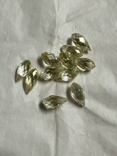 10 pcs 12x6mm Faceted Teardrop Acrylic Beads for Jewelry Making