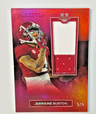2023 Bowman University Alabama JERMAINE BURTON RC Red Jersey Patch 5/5